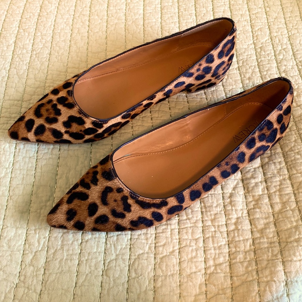 Faux Leopard Hair Flats